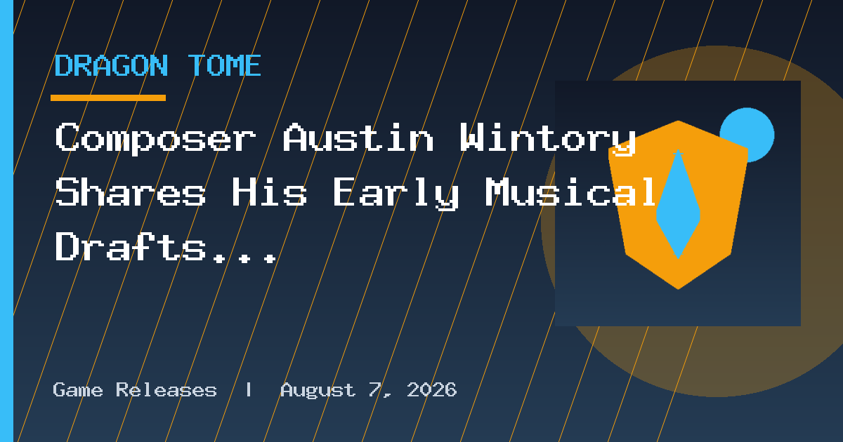 Composer Austin Wintory Shares His Early Musical Drafts Intended For Mass Effect