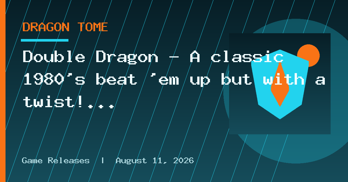 Double Dragon - A classic 1980's beat 'em up but with a twist! (PC)