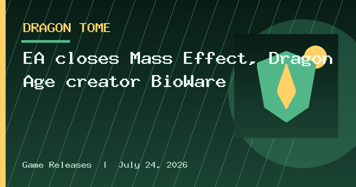 EA closes Mass Effect, Dragon Age creator BioWare