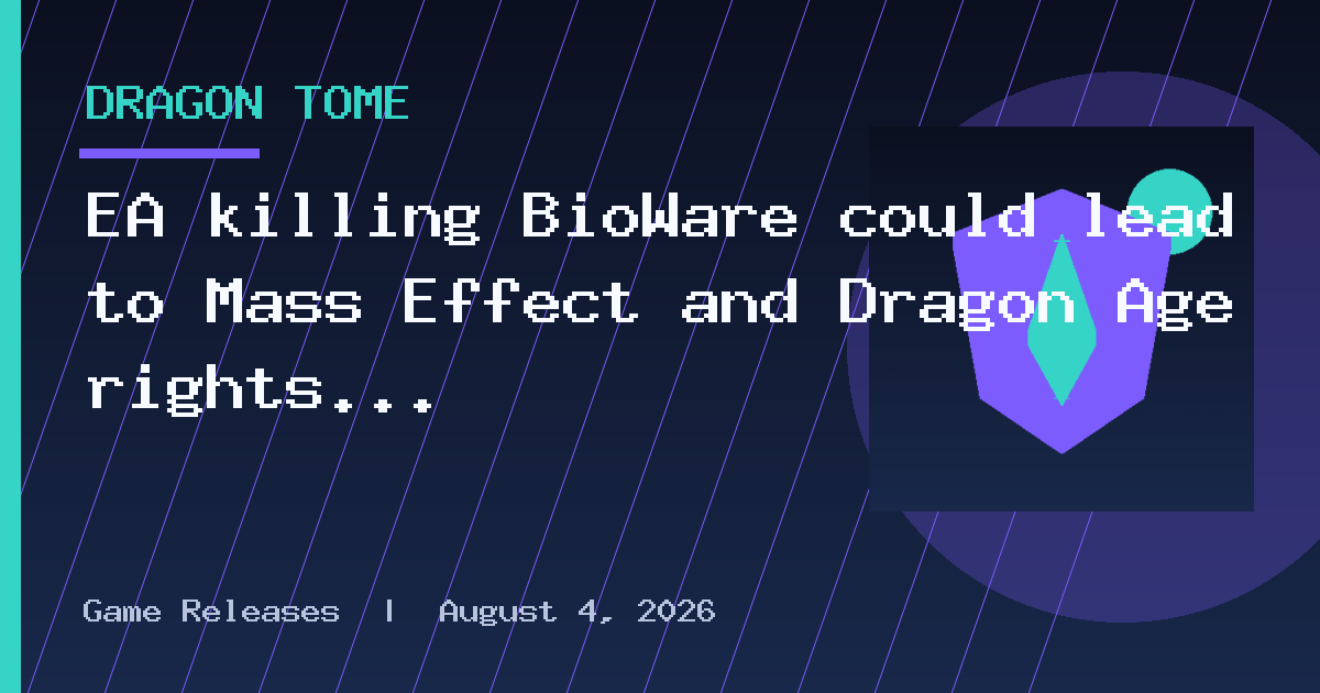 EA killing BioWare could lead to Mass Effect and Dragon Age rights being sold