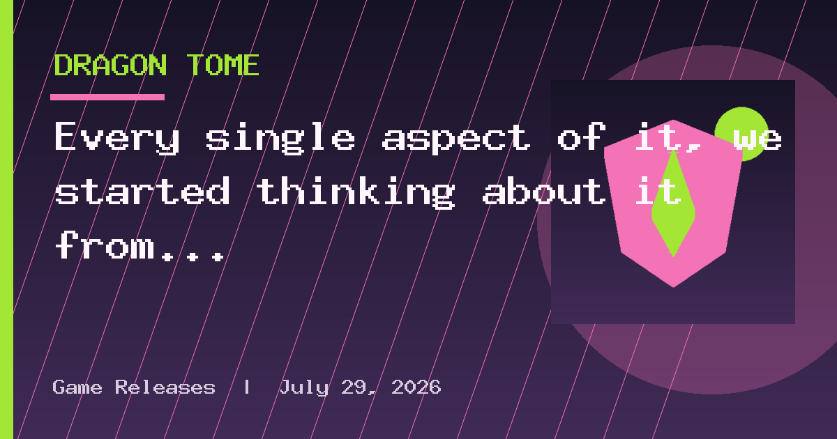 Every single aspect of it, we started thinking about it from scratch, just