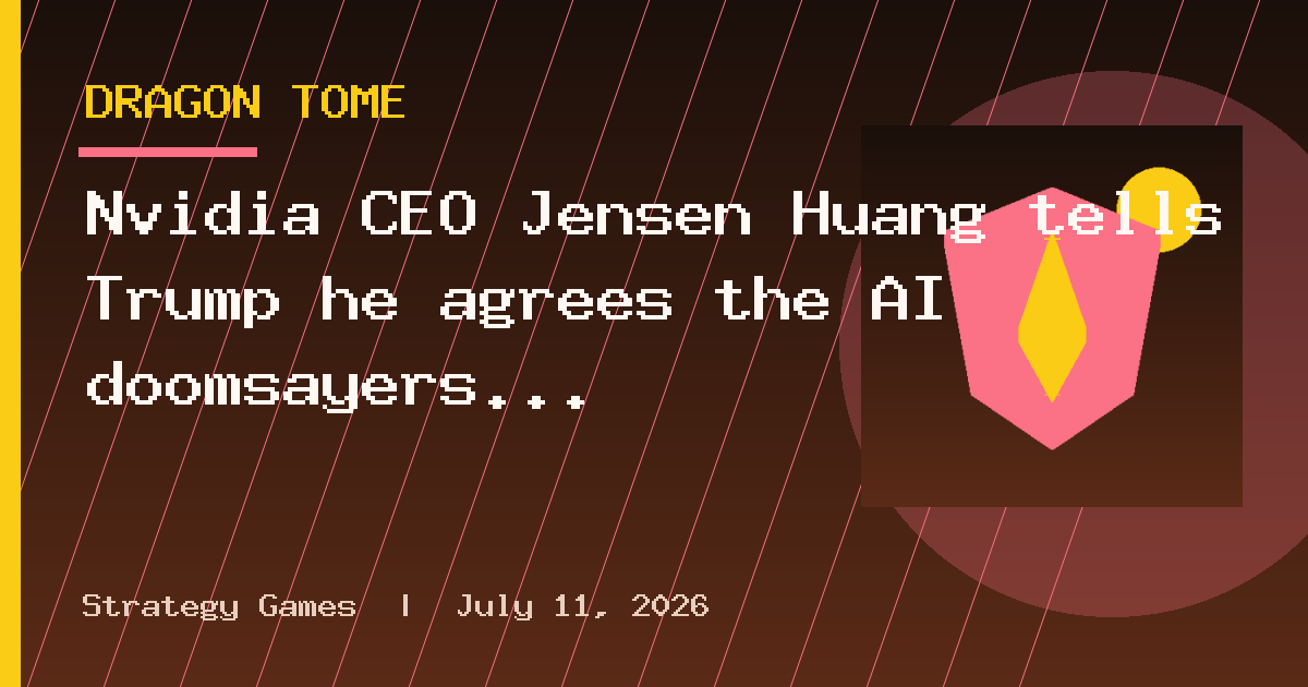 Nvidia CEO Jensen Huang tells Trump he agrees the AI doomsayers are perpetrating